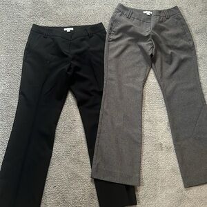 New york and company size 6 petite black and grey slacks